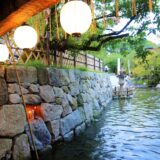 京都「北野天満宮」七夕・足つけ燈明神事