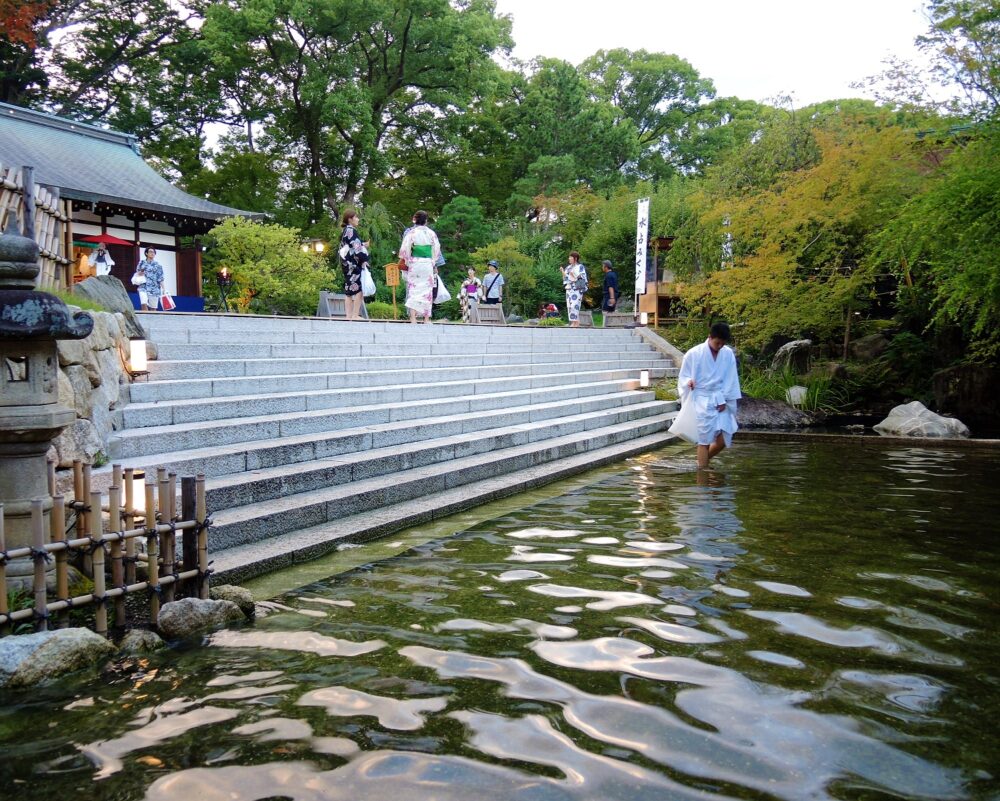 京都「北野天満宮」七夕・足つけ神事