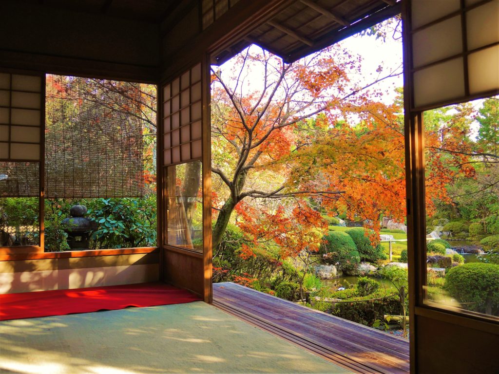 京都・妙心寺・退蔵院・茶室・紅葉