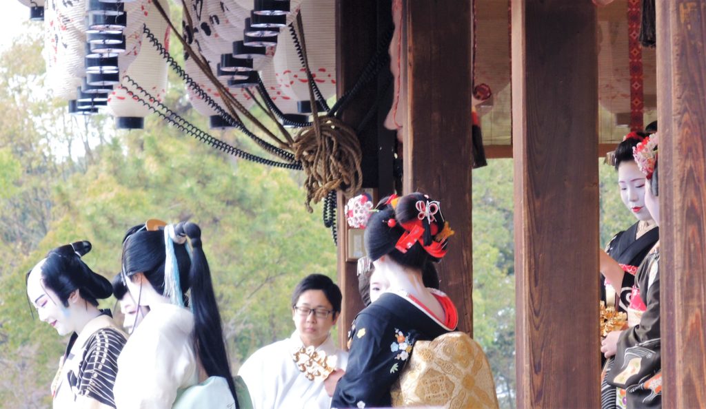 京都・八坂神社「節分」舞妓