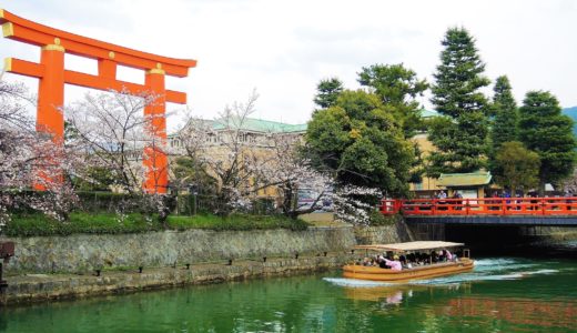 京都・岡崎疎水「桜回廊」十石舟
