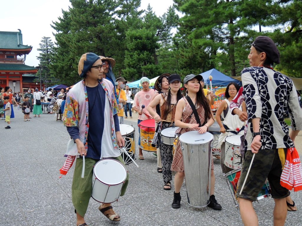 京都「おかざきワンダー夏祭り」イーリャの太鼓隊