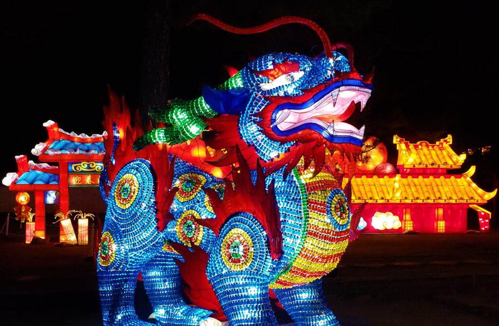 京都「萬福寺」ランタンフェスティバル・麒麟
