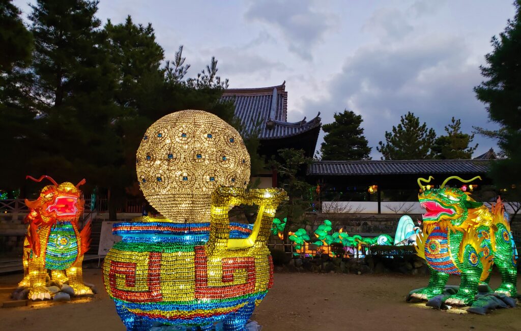 京都「万福寺」ランタンフェスティバル・麒麟