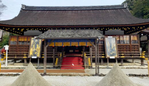 🐲2024年 辰年 京都 世界遺産「上賀茂神社」立砂と大絵馬（昇り龍・降り龍）